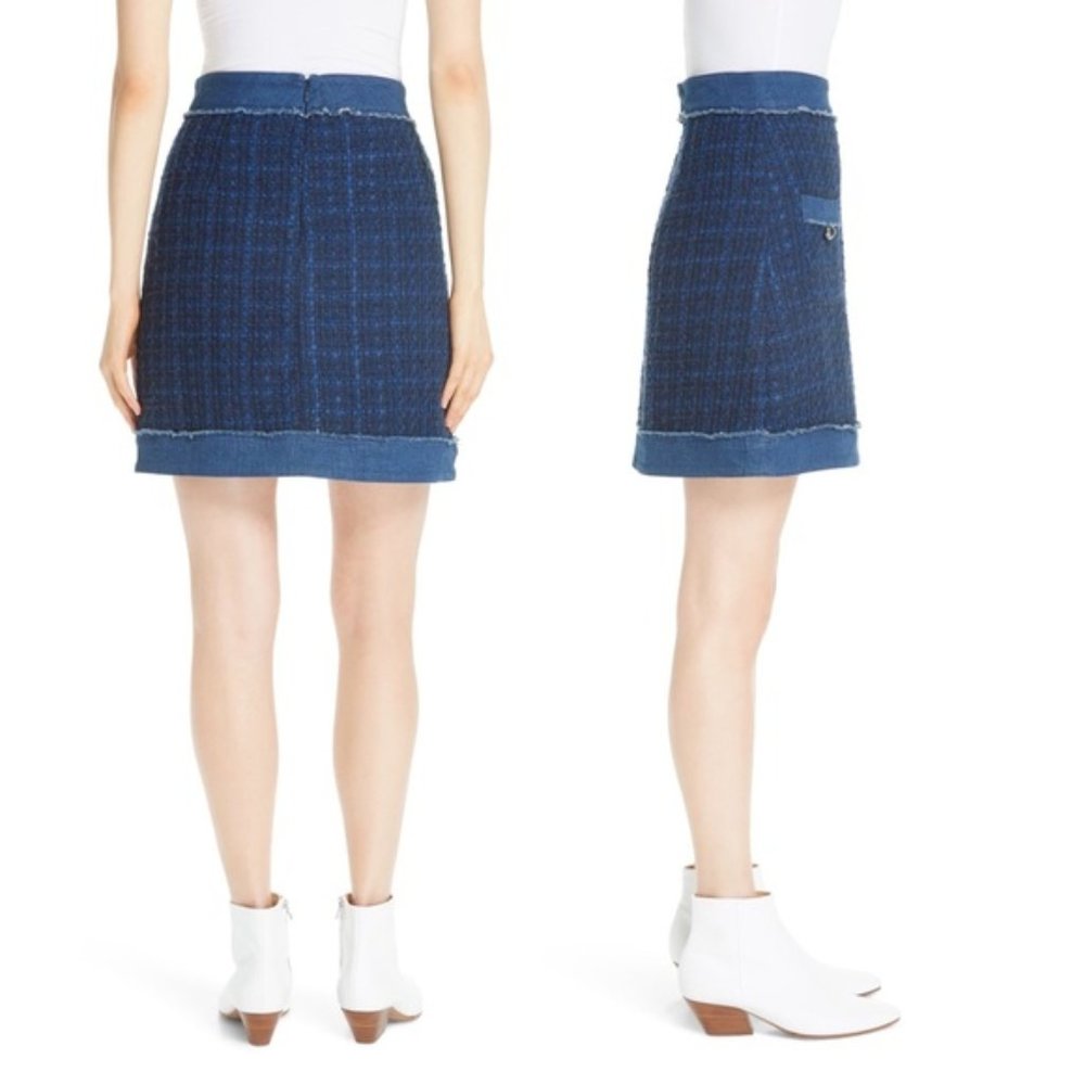 Kate Spade New York Denim Trim Tweed Skirt - Picture 5 of 7